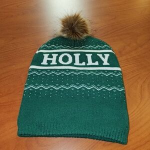MAD Engine Holly Logo Knit Women's Beanie w/ Pom Pom
